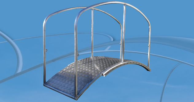 passerelle en aluminium