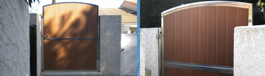 portillon inox - habillage PVC
